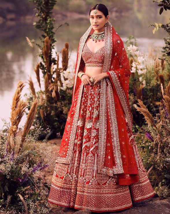 Anita Dongre red lehenga