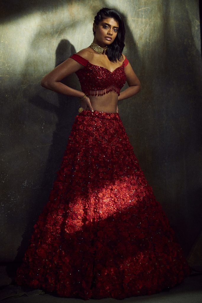 Seema Gujral red lehenga