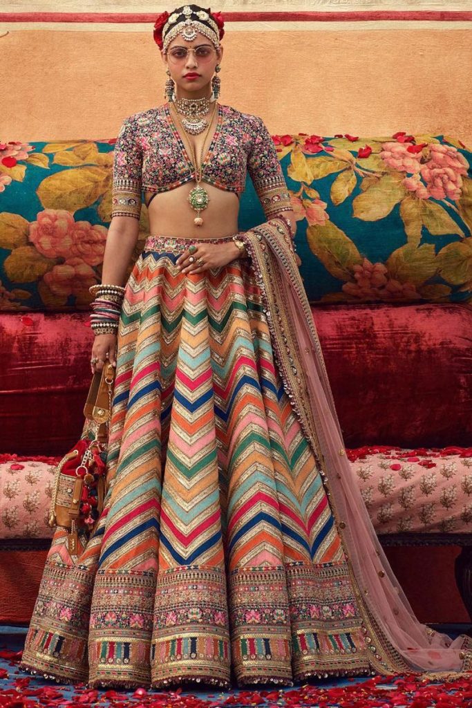 Sabyasachi shop multicolor lehenga